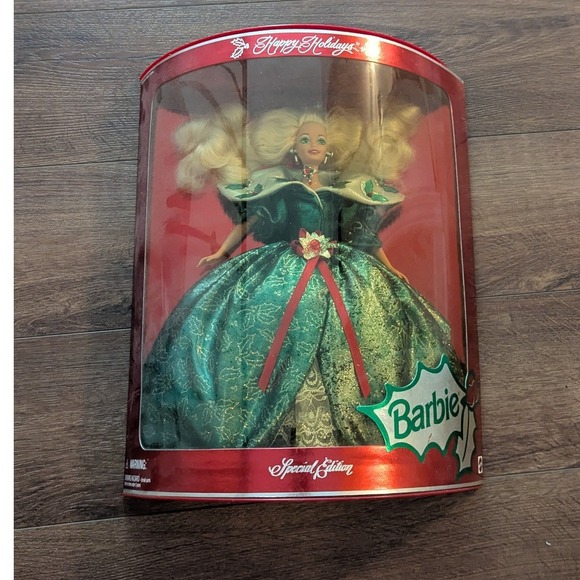 Mattel Other - Mattel Happy Holidays Barbie 1995 Special Edition Emerald Green Gown 14123 NIB